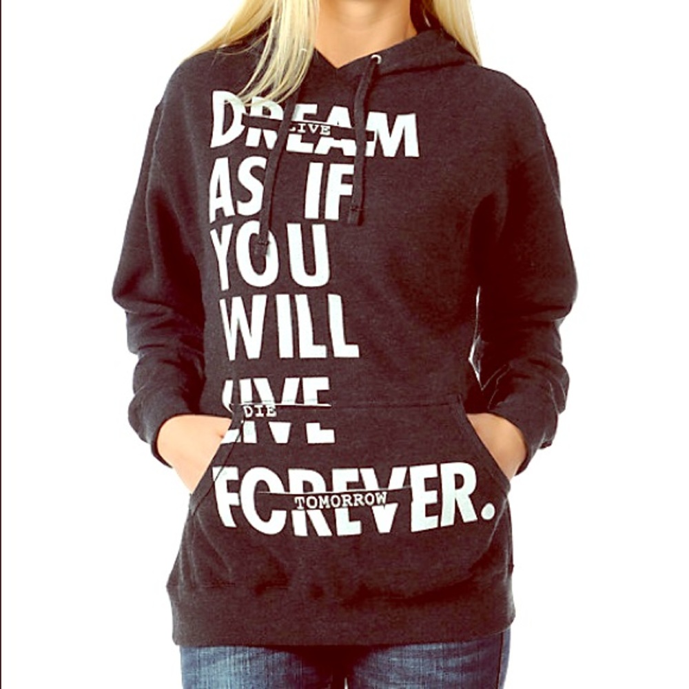 GLAMOUR KILLS Charcoal Hoodie Sweatshirt